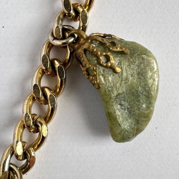 Vintage Nephrite Jade Charm Bracelet 7" - Picture 11 of 11